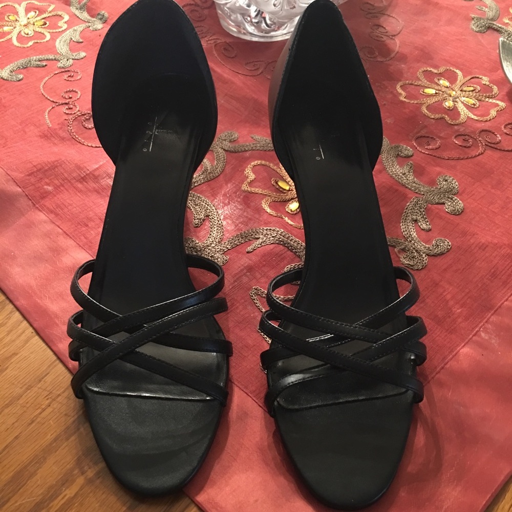 Black strap 2 inch heels